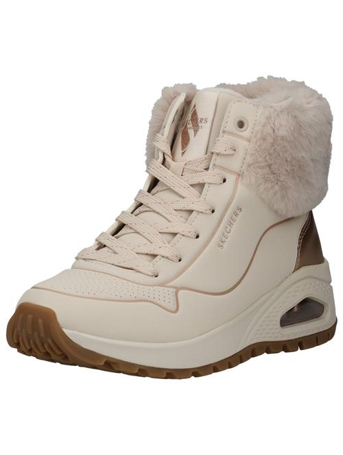 SKECHERS Snørestøvletter 'UNO RUGGED - FALL SHIMMER'  lysebeige / guld