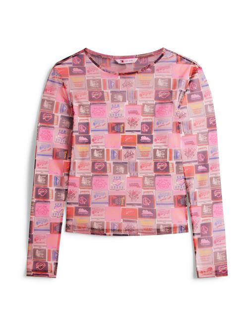 Tommy Jeans Shirts 'AOP'  lysebrun / aubergine / mørk pink / knaldrød