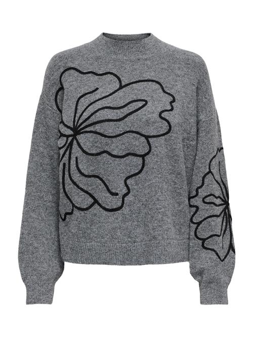 JDY Pullover 'JELLA'  mørkegrå / sort