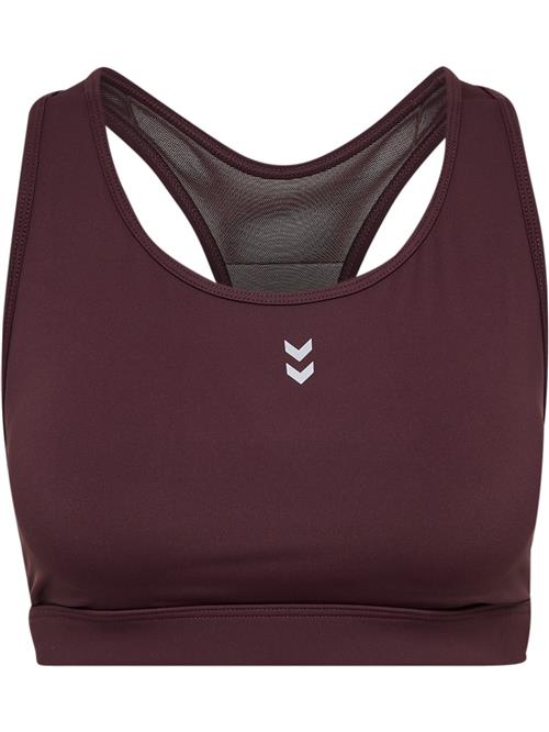 Hummel Sports-BH 'Pulse'  choko / hvid