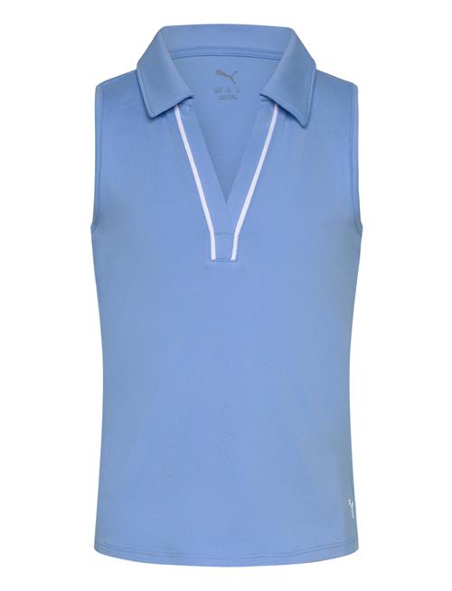 Girls Cloudspun Piped Sl Polo PUMA Golf Blue