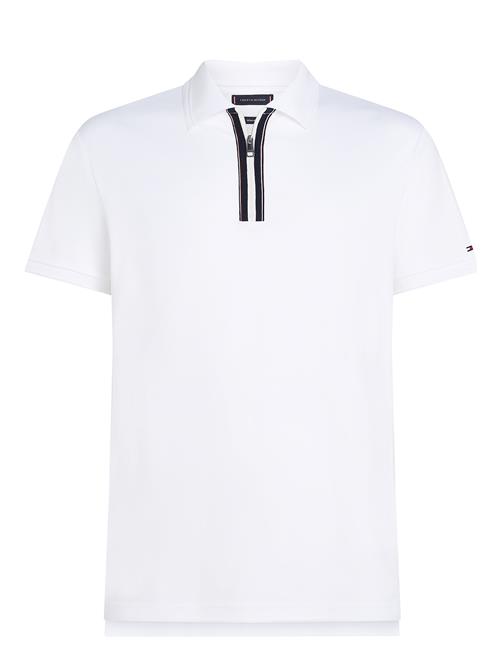 Se Zip Liquid Cotton Reg Polo Tommy Hilfiger White ved Booztlet