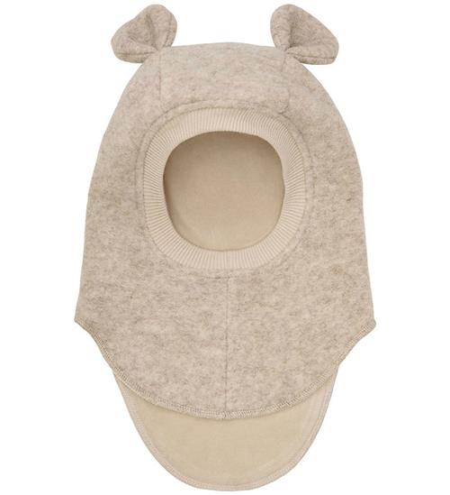 Huttelihut Elefanthue - Uld - 2-lags - Sand Melange m. Ører