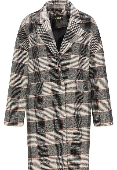 usha BLACK LABEL Overgangsfrakke  brun / sort / hvid