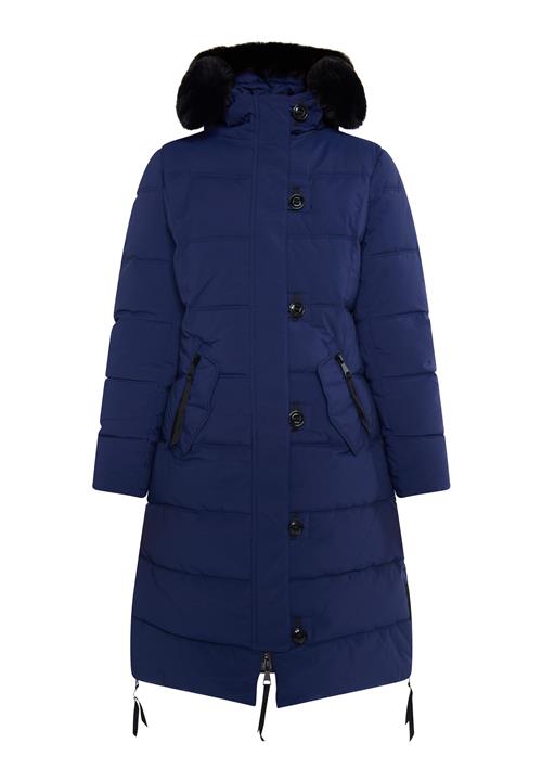 Se usha BLUE LABEL Vinterfrakke 'Fenia'  marin / sort ved About You