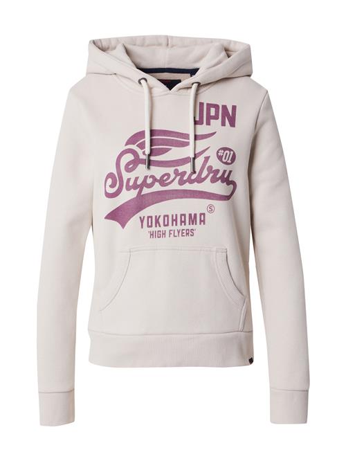 Superdry Sweatshirt 'HIGH FLYERS'  lysegrå / lilla