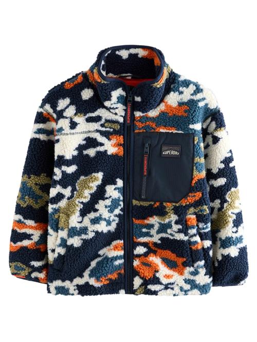 Superdry Fleecejakke  navy / lysegrøn / orange / hvid