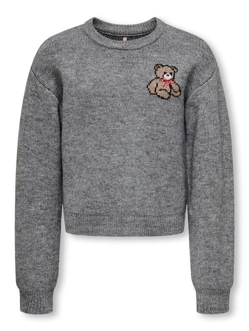ONLY GIRLS Pullover  brun / grå-meleret / hvid