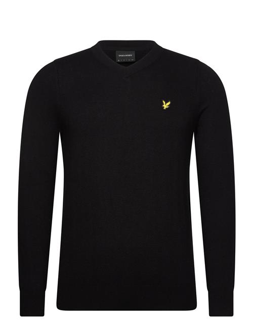 Cotton Merino V Neck Jumper Lyle & Scott Black
