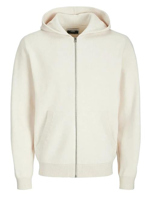 Jack & Jones Jcocaleb Knit Zip Hoodie Bf Jack & J S White