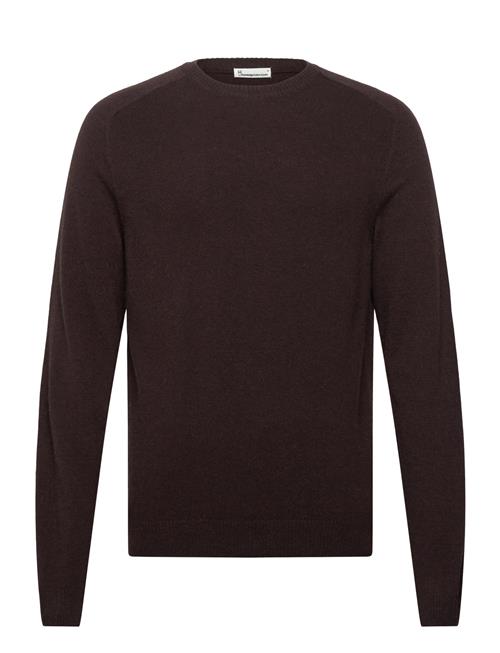 Lambswool Crew Neck Knowledge Cotton Apparel Brown