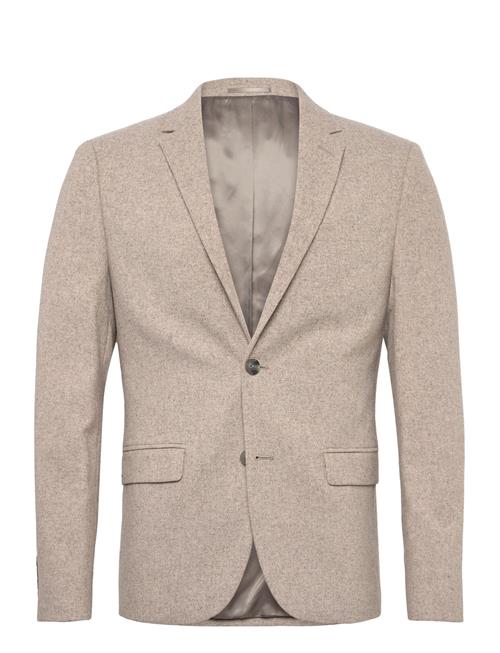 Flannel Wool Blend Blazer Lindbergh Beige