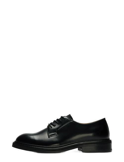 Slhcarter Leather Blucher Shoe Selected Black