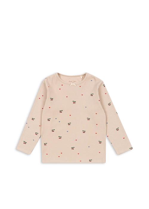 Konges Sløjd GOTS Ella T-shirt Med Lange Ærmer Cherry Coeur Blush  Cherry Coeur Blush 2 Y  Rød  2 år  kvinde