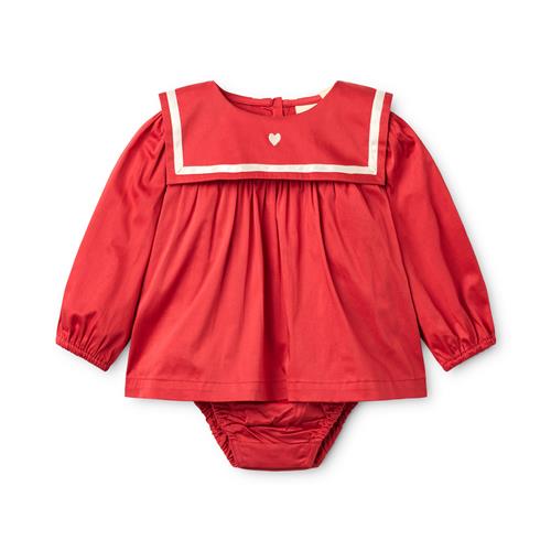 Flöss Bay Romper Poppy Red  Poppy Red-86 cm  Rød  86 cm  kvinde