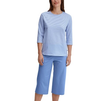 Calida Lovely Nights Capri Pyjama Lyseblå bomuld Medium Dame