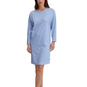 Calida Lovely Nights Long Sleeve Nightdress Lyseblå bomuld Large Dame
