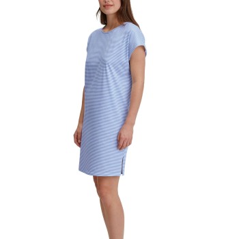 Calida Lovely Nights Short Sleeve Nightdress Lyseblå bomuld Medium Dame