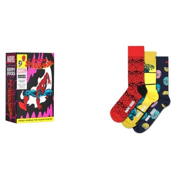 Happy socks Strømper 3P Marvel Spider Man Gift Set Flerfarvet bomuld Str 36/40