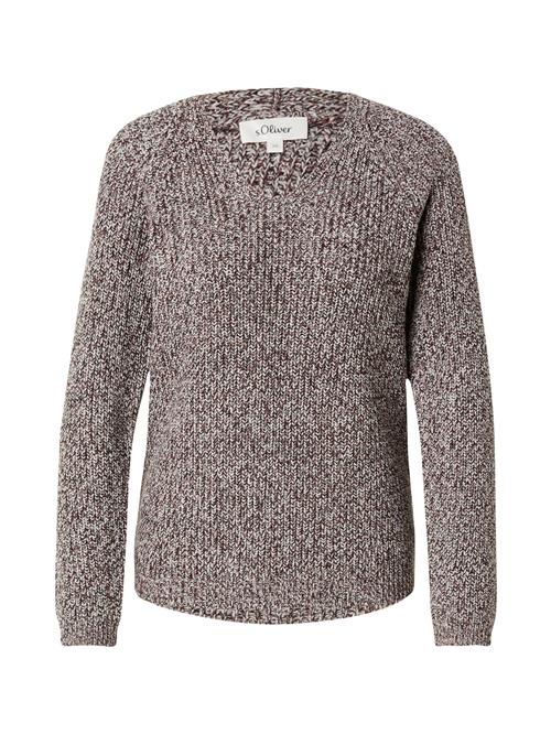 s.Oliver Pullover  grå-meleret / bordeaux