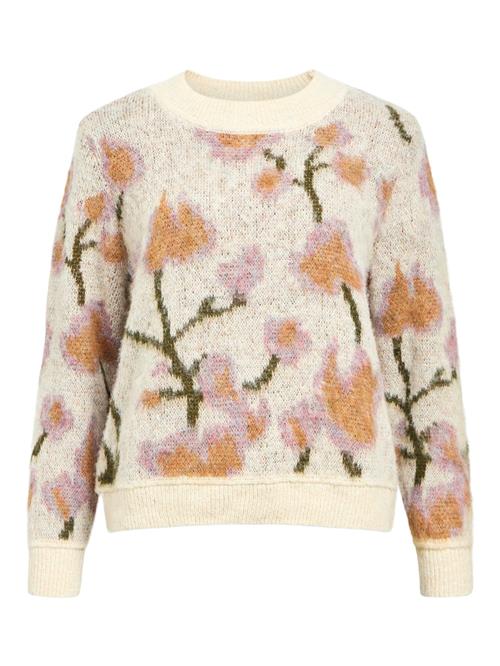 OBJECT Pullover 'OBJLUCIE'  oliven / lilla / orange / hvid