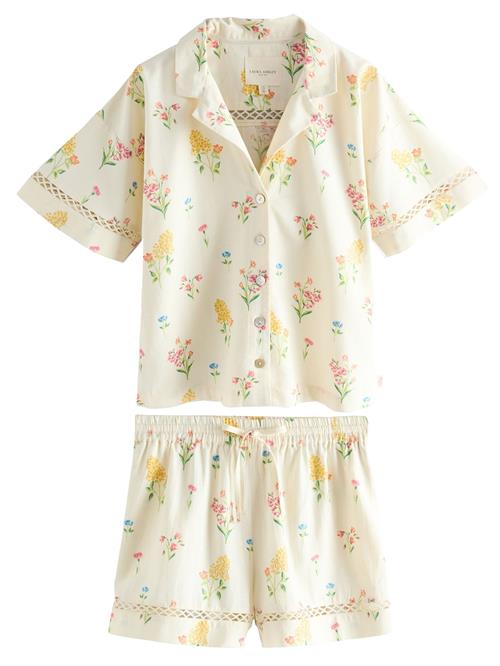 LAURA ASHLEY Shorty  ecru / grøn / orange / pink