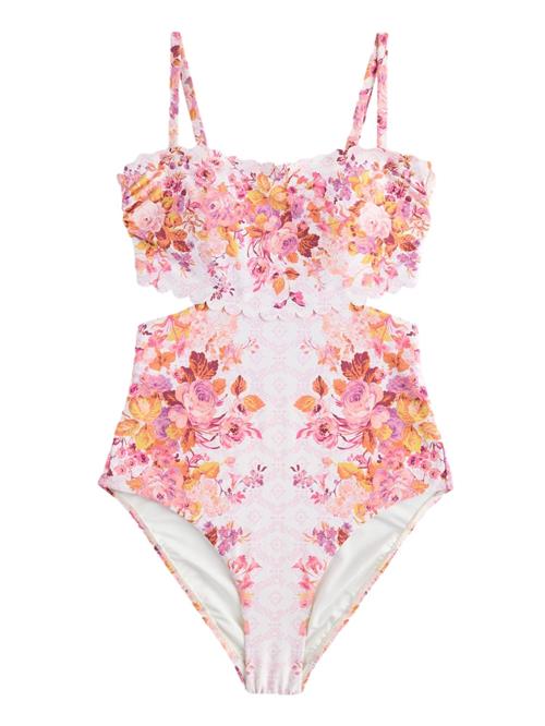 LAURA ASHLEY Badedragt  lilla / orange / lyserød / hvid