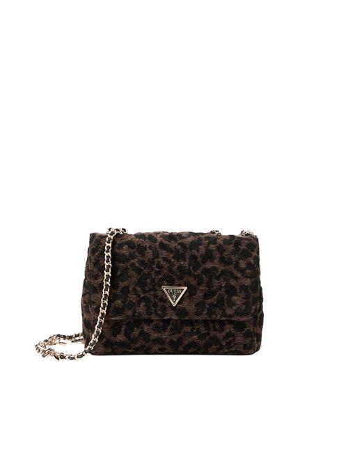 GUESS Skuldertaske 'GIULLY II 2 COMP CNVRTBLE FLAP'  brun / sort