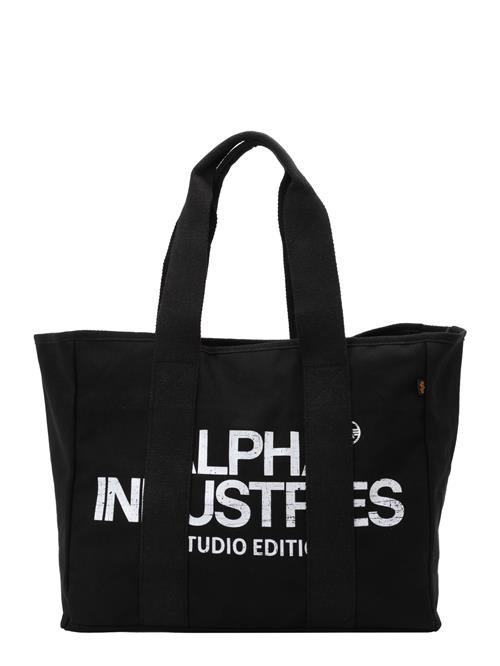 ALPHA INDUSTRIES Shopper 'Studio'  sort / hvid