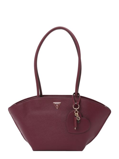GUESS Skuldertaske 'BOLENA SHOULDER SATCHEL'  guld / vinrød