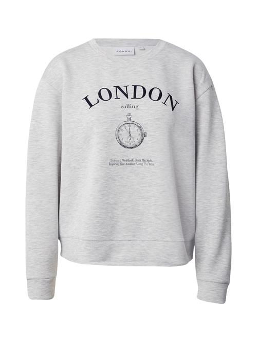 COMMA Sweatshirt  grå-meleret / sort