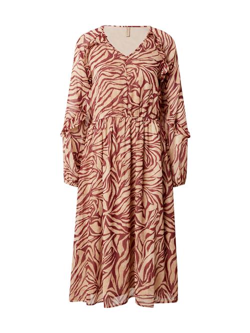 Soyaconcept Kjole 'VALBORG 2'  beige / rustrød