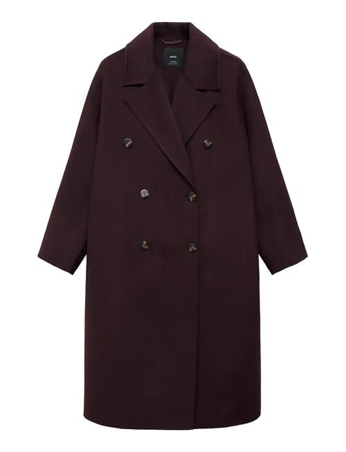 Handmade Over D Wool Coat Mango Burgundy