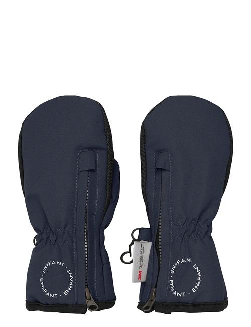Mittens W. Zipper En Fant Navy
