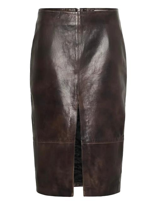 Kbbrooklyn Leather Skirt Karen By Simonsen Brown