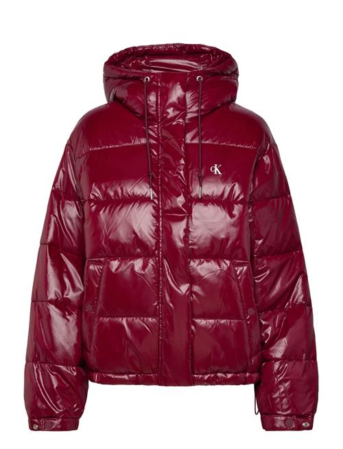 Shine Puffer Jacket Calvin Klein Jeans Burgundy