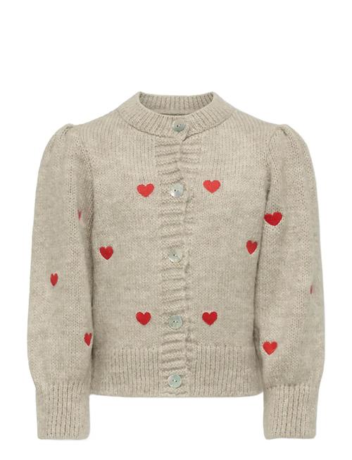 Kmgsilla Ls O-Neck Cardigan Knt Kids Only Beige