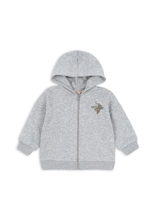 Konges Sløjd Lou Hættetrøje Med Lynlås Grey Melange  Grey Melange 18 months  Grå  18 måneder  mand