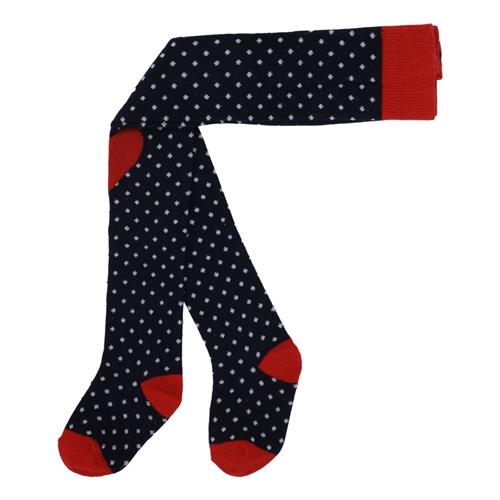 Flöss Vera Strømpe Navy Dot Heart  Navy Dot Heart-104/110 cm  Marineblå  104/110 cm  kvinde