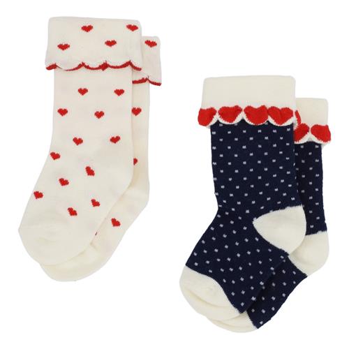 Flöss Viola 2-pak Sokker Heart 2-pack  Heart 2-Pack-29-32 EU  Hvid  29-32 EU  kvinde