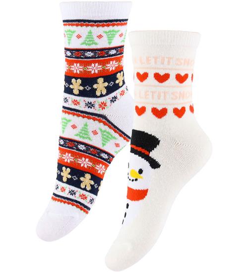 Kids Only Strømper - 2-pak - KogChristmas - Cloud Dancer/Snowman