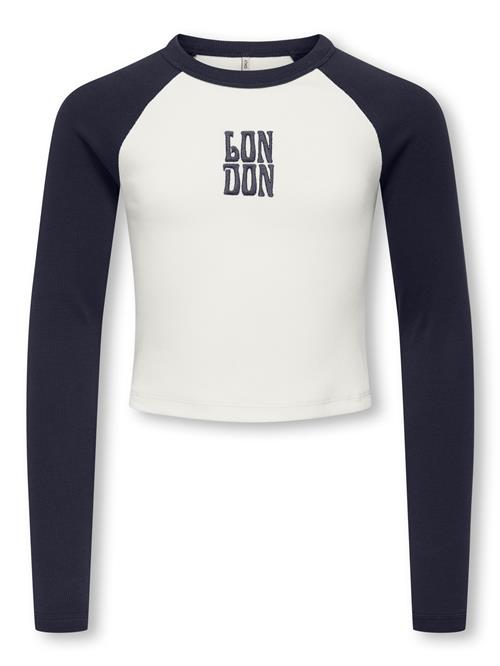 ONLY KIDS Kontrast Bluse Bina Night Sky London Cloud Dancer