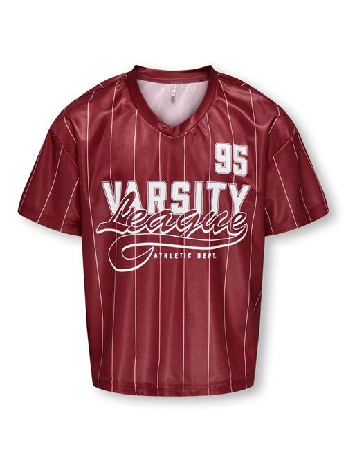 Se ONLY KIDS Sporty Tee Juno Cabernet League hos SmartKidz