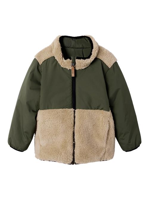 NAME IT Vendbar Jakke Sherpa Magnus Beetle