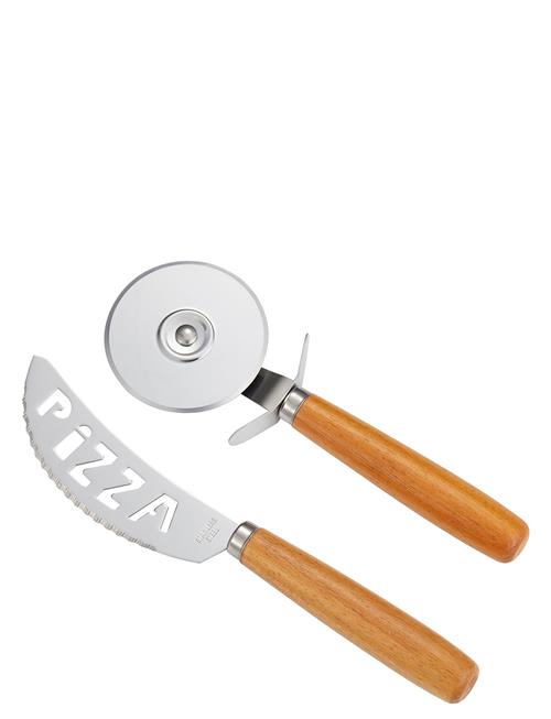 Pizza Cutter Set Pino Dorre Brown