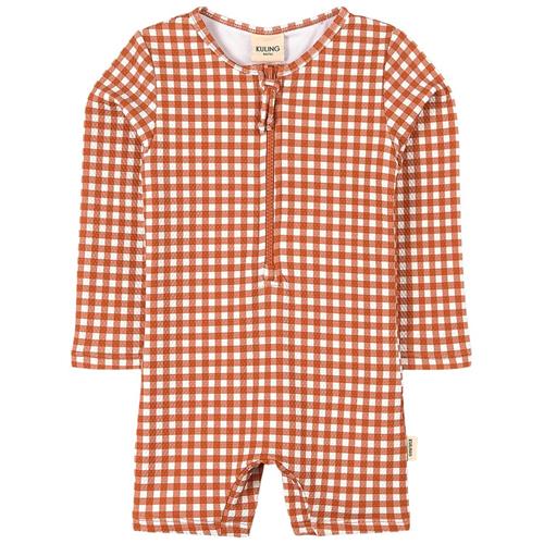 Kuling Paros UV-dragt Rust Check 86/92 cm  Brun  86/92 cm  unisex