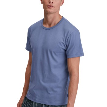 Calida Remix Basic Sleep T-shirt Blå bomuld Small Herre