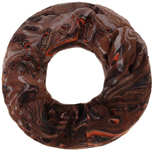 MYMO Rørformet tørklæde  brokade / lysegrå / oliven / mandarin / sort