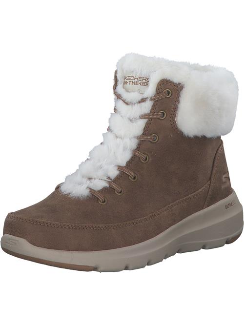 SKECHERS Snørestøvletter 'Glacial Ultra'  brun / hvid