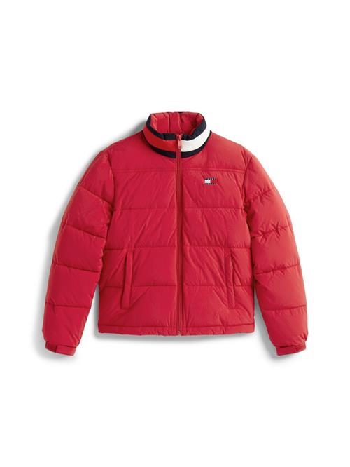 Tommy Jeans Overgangsjakke 'ESS'  natblå / rød / hvid